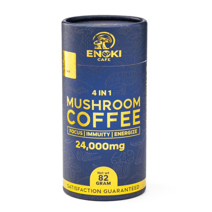 Enoki Cafe Mushroom Coffee - Jar Front