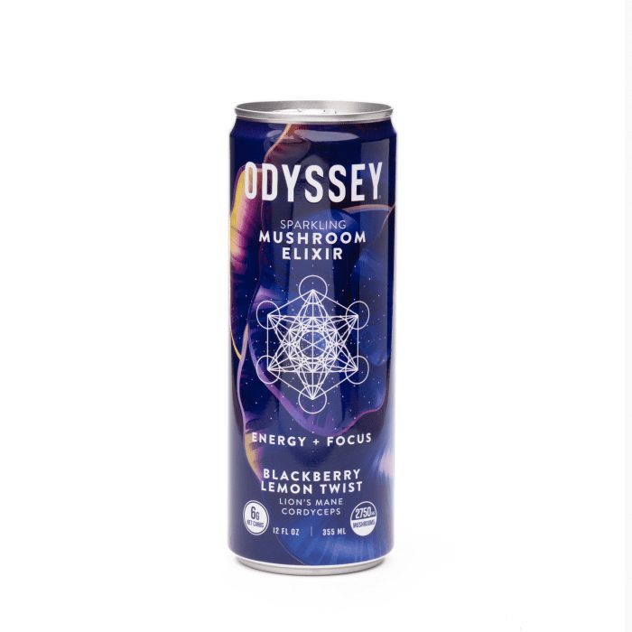 Odyssey Mushroom Elixir - Blackberry Lemon Twist - Can Front