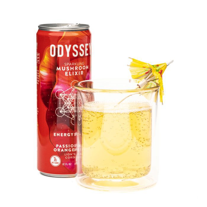 Odyssey Mushroom Energy + Focus Elixir - Passion Fruit, Orange, Guava - Product