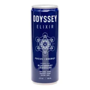 Odyssey Mushroom Focus + Energy Elixir - Sparkling Blackberry Lemonade (4 Pack) - Can Front