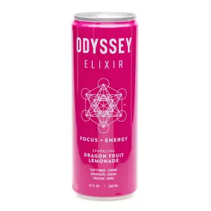 Odyssey Mushroom Focus + Energy Elixir - Sparkling Dragon Fruit Lemonade (4 Pack) - Can Front
