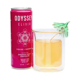 Odyssey Mushroom Focus + Energy Elixir - Sparkling Dragon Fruit Lemonade (4 Pack) - Combo
