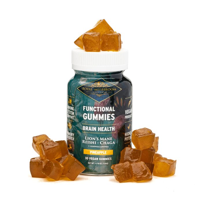 Royal Mushroom Brain Health Mushroom Mix Gummies Pineapple - Combo