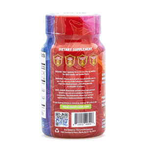 Royal Mushroom Energy Mushroom Mix Gummies - Peach (30 count) - Bottle Back