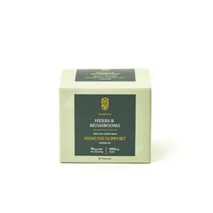 Hemplucid Herbs & Mushroom Immune Stacks CBD Capsules (1350 mg Total CBD + 135 mg Total Delta-9-THC) - Box Front