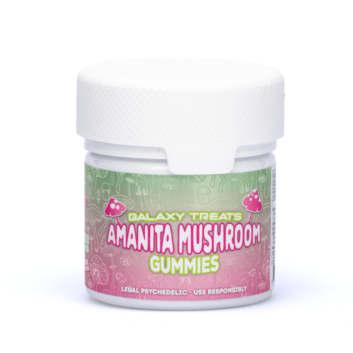 Galaxy Treats Amanita Mushroom Gummies - Watermelon - Bottle Front