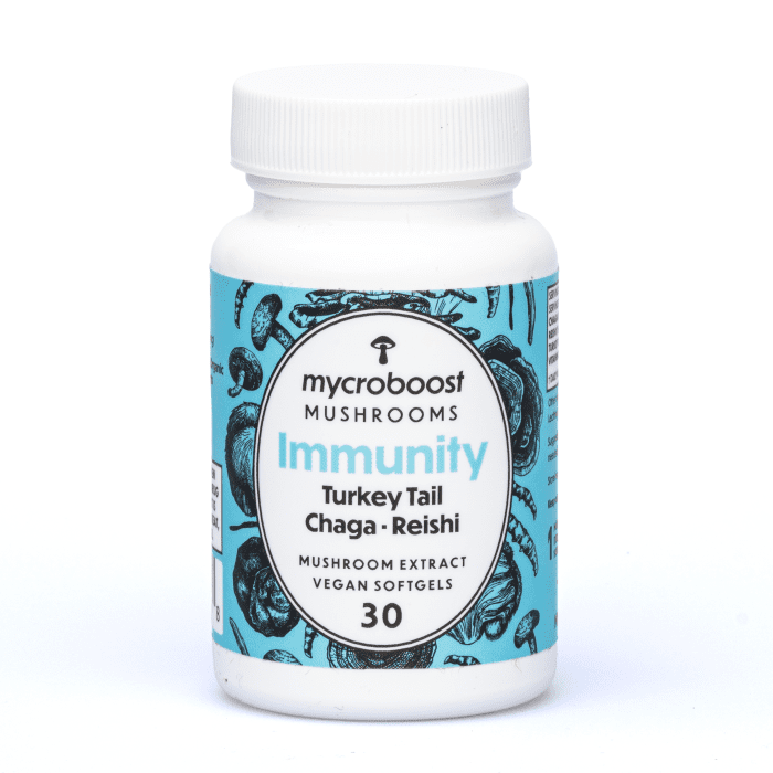 Mycroboost Immunity Softgel Supplement - Bottle Front