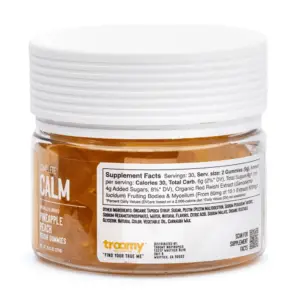 Troomy Nootropics Calm Reishi Mushroom Gummies - jar back