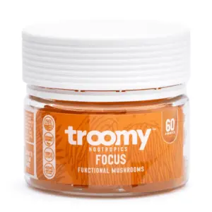 Troomy Nootropics Focus Lion’s Mane Mushroom Gummies - jar front