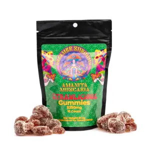Dreamer Shrooms Amanita Muscaria Mushroom Gummies - Strawlicious (15 Count) - Combo