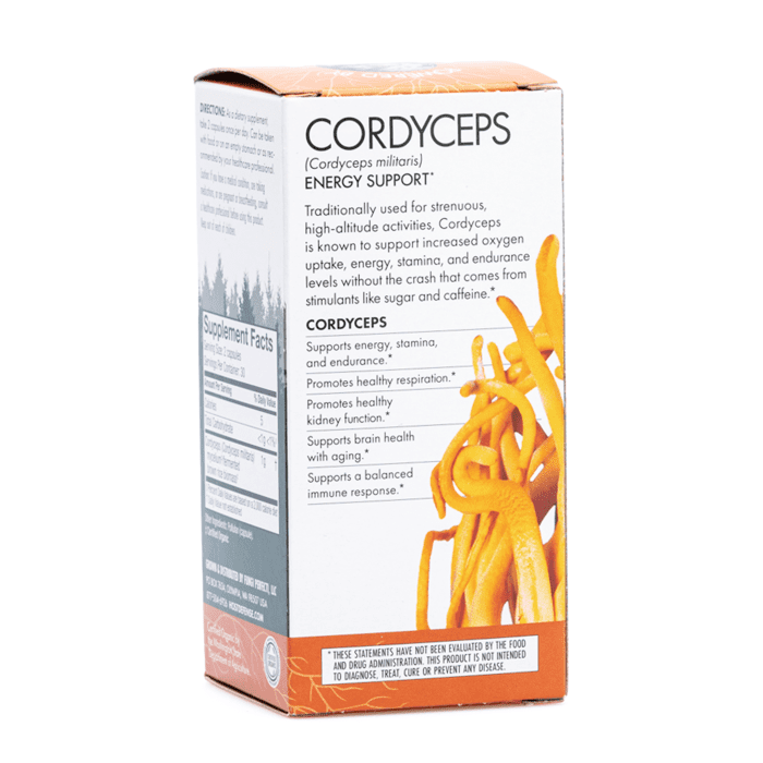 Host Defense Mushrooms Cordyceps Capsules (60 ct) - Box Back