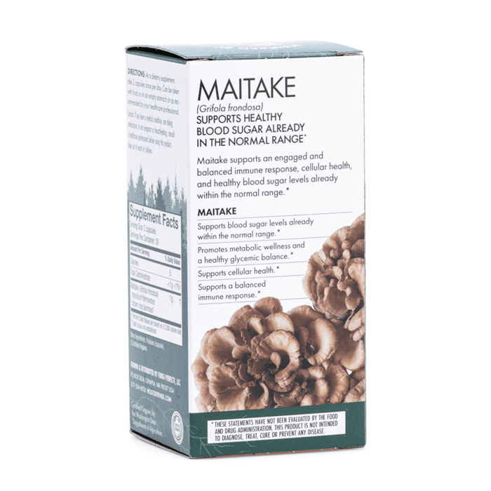 Host Defense Mushrooms Maitake Capsules (60 ct) - Box Back