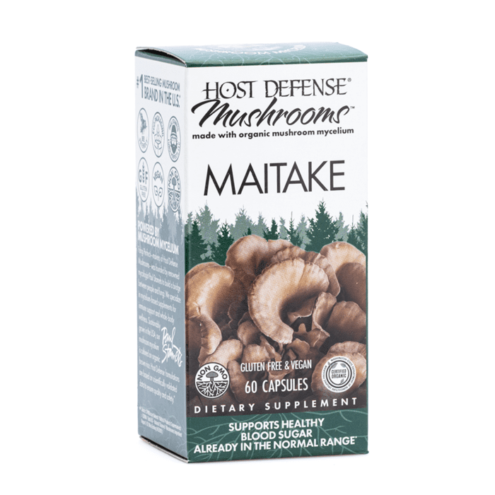 Host Defense Mushrooms Maitake Capsules (60 ct) - Box Front