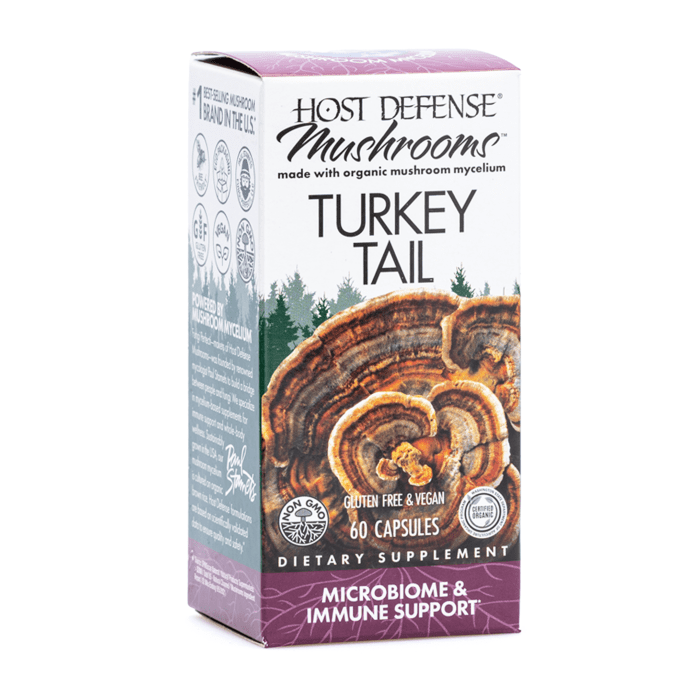 Host Defense Mushrooms Turkey Tail Capsules (60 ct) - Box Front
