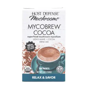 Host Defense Mushrooms MycoBrew Cocoa (10 pk) - Box Front