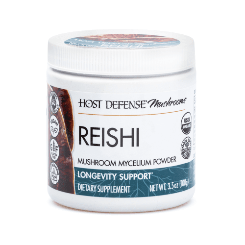 Host Defense Mushrooms Reishi Powder (100 g) - Jar Front
