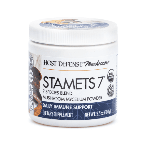 Host Defense Mushrooms Stamets 7 Powder (100 g) - Jar Front