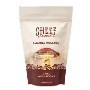 Cheef Botanicals Amanita Muscaria Dried Mushrooms (28 grams) - Bag Front