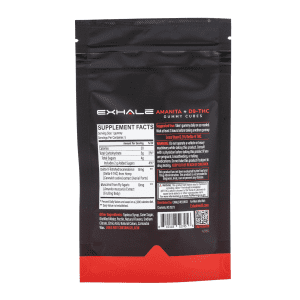 Exhale Amanita Muscaria Mushroom Gummies + Delta 9 - Strawberry (5 Count) - Bag Back