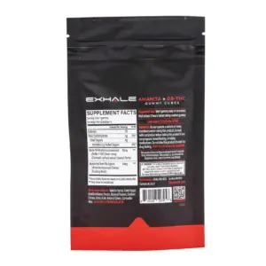 Exhale Amanita Muscaria Mushroom Gummies + Delta 9 - Strawberry (5 Count) - Bag Back