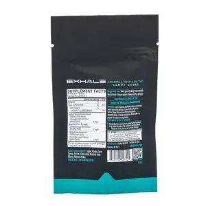 Exhale Amanita Muscaria Mushroom + THCP + Delta 9 Gummies (5 Count) - Bag Back