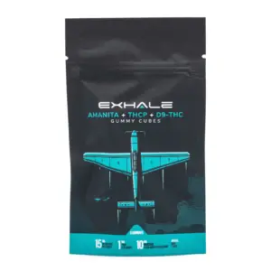 Exhale Amanita Muscaria Mushroom + THCP + Delta 9 Gummies (5 Count) - Bag Front