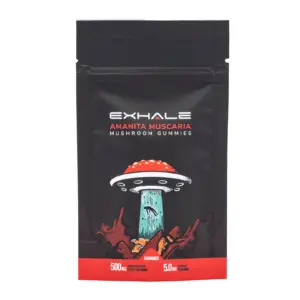 Exhale Amanita Muscaria Mushroom Gummies (5 Count) - Bag Front