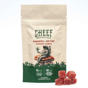 Cheef Botanicals Amanita Muscaria Mushroom + Delta 9 Gummy Cubes (5 Count) - Combo