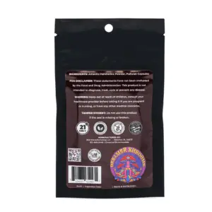 Dreamer Shrooms Amanita Pantherina Mushroom Capsules (15 Count) - Bag Back