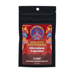 Dreamer Shrooms Amanita Pantherina Mushroom Capsules (15 Count) - Bag Front