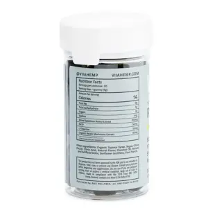 Viia CBD and CBG Revive Relief Gummies - THC Free - Jar Back